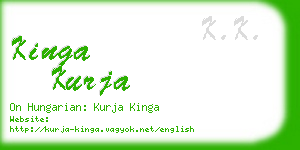 kinga kurja business card